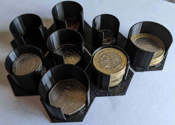 photo of 3d printed coin holders