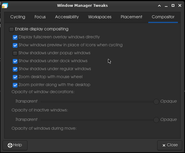 Compositor disabled screenshot