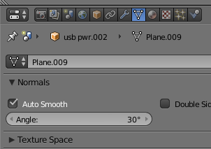 blender setting auto smooth 30