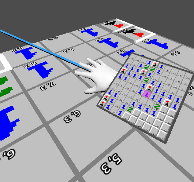 vr minesweeper with flat windows theme