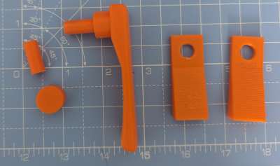 3D printed parts for the gas meter handle