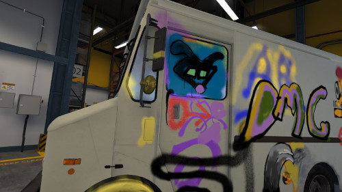 Kingspray graffiti tests in the van location - Oculus quest 2