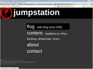 screen capture of the jumpstation.co.uk site homepage