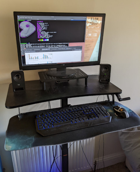 standing desk linux setup