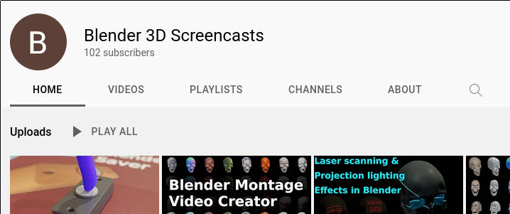 screen capture of YouTube 102 subscriber count