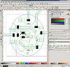 screen shot of inkscape with circuit board layout